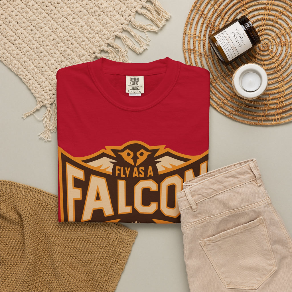 Fly As A Falcon T-Shirt | Sepia