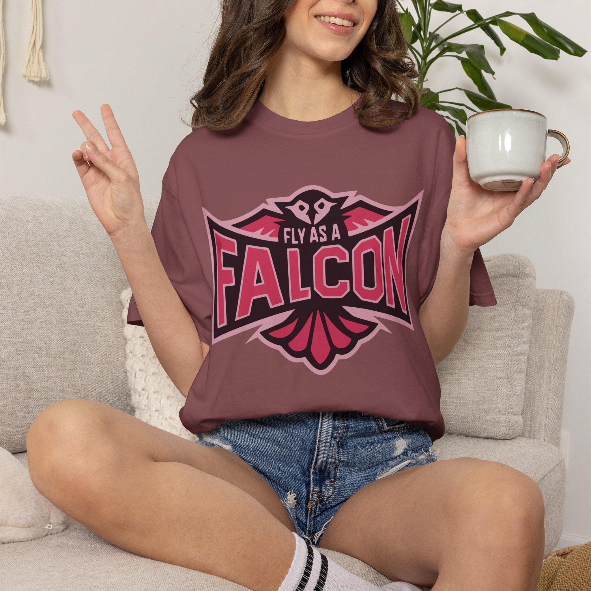 Fly As A Falcon T-Shirt | Wild Rose