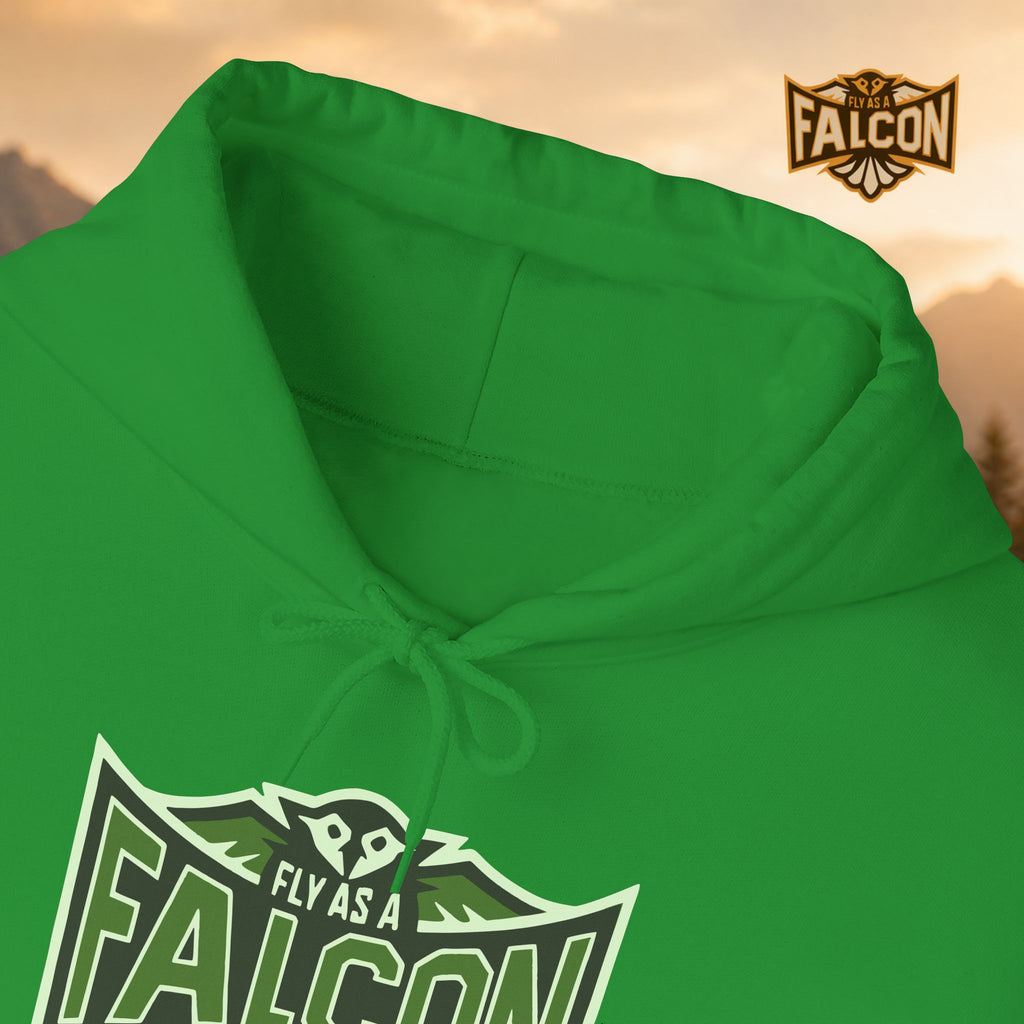 Fly As A Falcon Athletic Hoodie | Forest Ash
