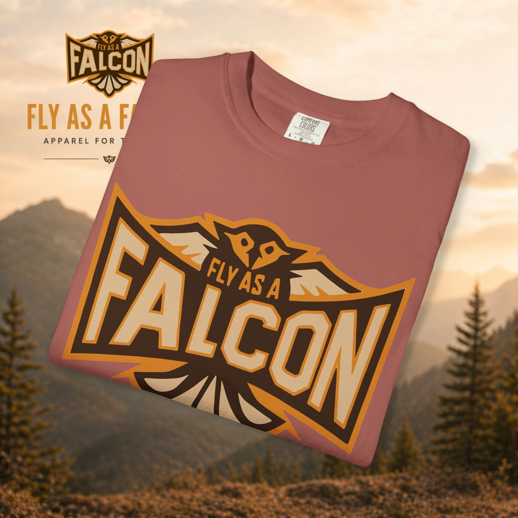 Fly As A Falcon T-Shirt | Sepia