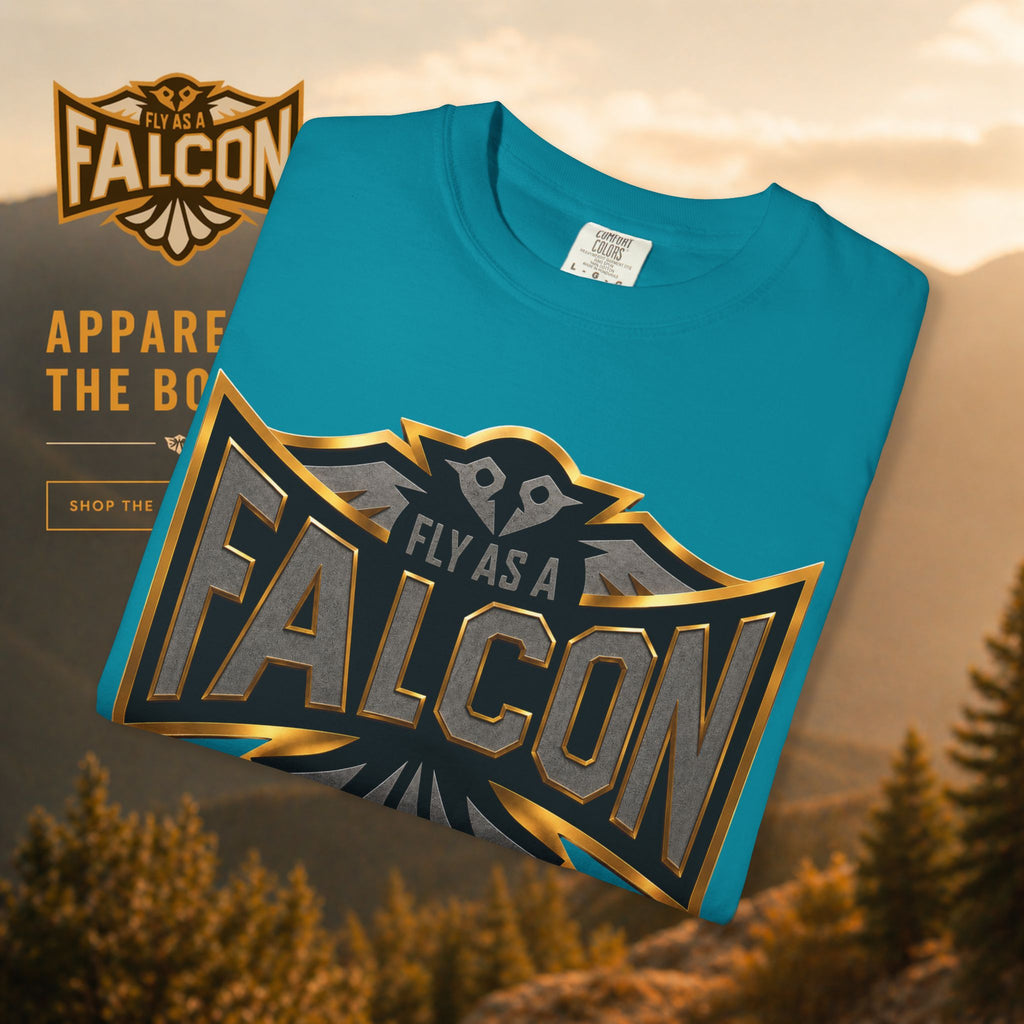 Fly As A Falcon Graphic T-Shirt | Black & Gold Collection 02