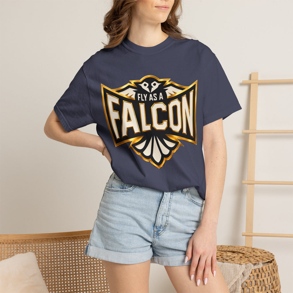 Fly As A Falcon Graphic T-Shirt | Black & Gold Collection 01