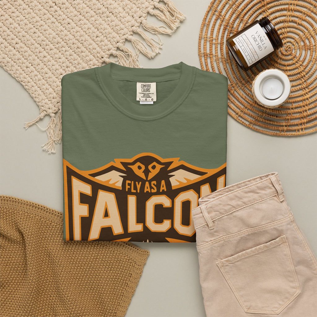 Fly As A Falcon T-Shirt | Sepia