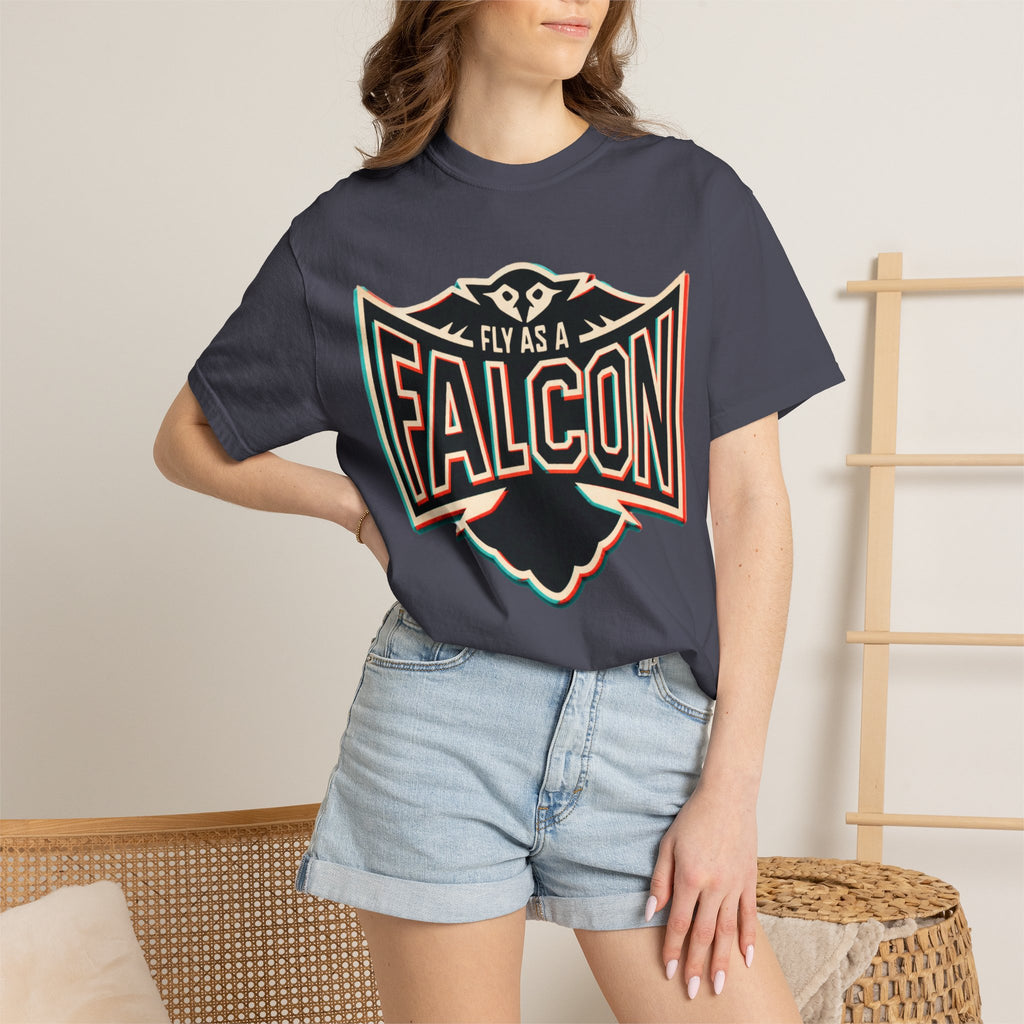 Fly As A Falcon Graphic T-Shirt | Retro 3D