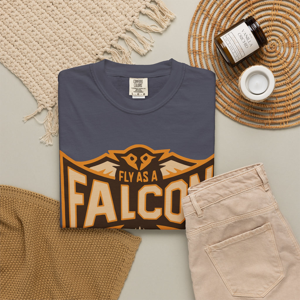 Fly As A Falcon T-Shirt | Sepia