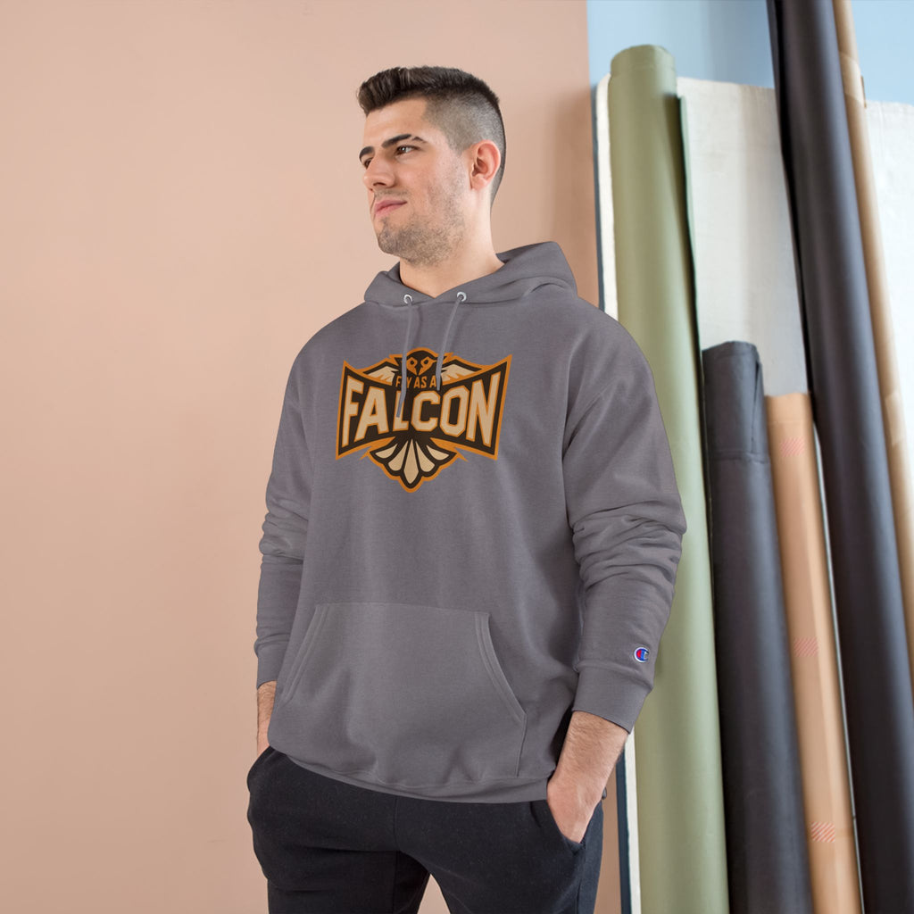 Fly As A Falcon Champion Hoodie | Sepia