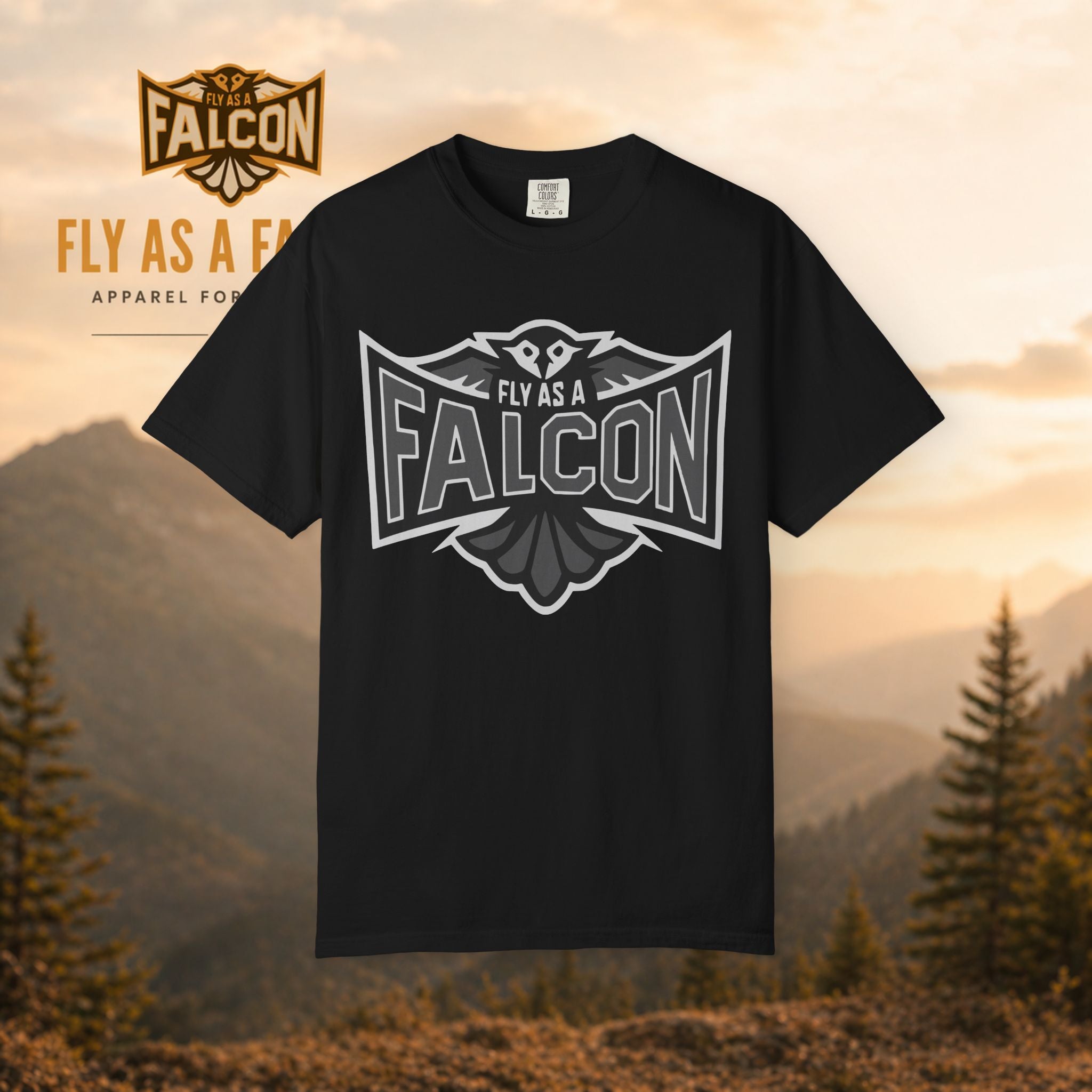 Fly As A Falcon T-Shirt  |  Granite