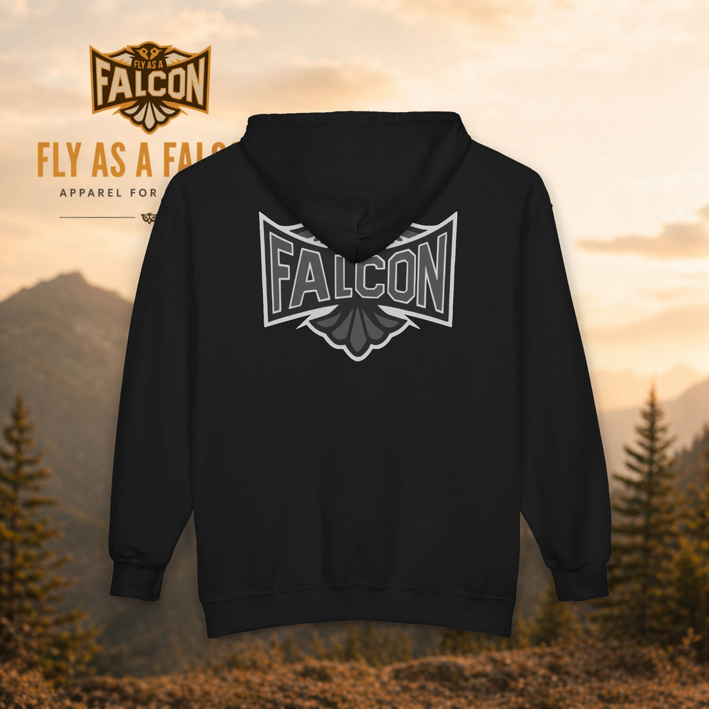 Fly As A Falcon Athletic Full-Zip Hoodie | Granite