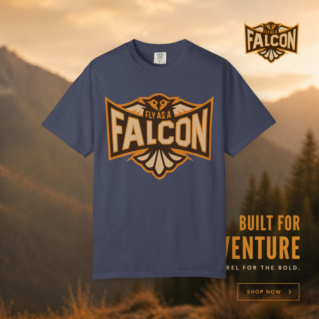 Fly As A Falcon T-Shirt | Sepia