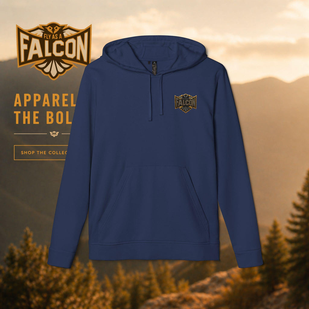 Fly As A Falcon Adidas Pullover Hoodie Black and Gold Collection 02 alternate view