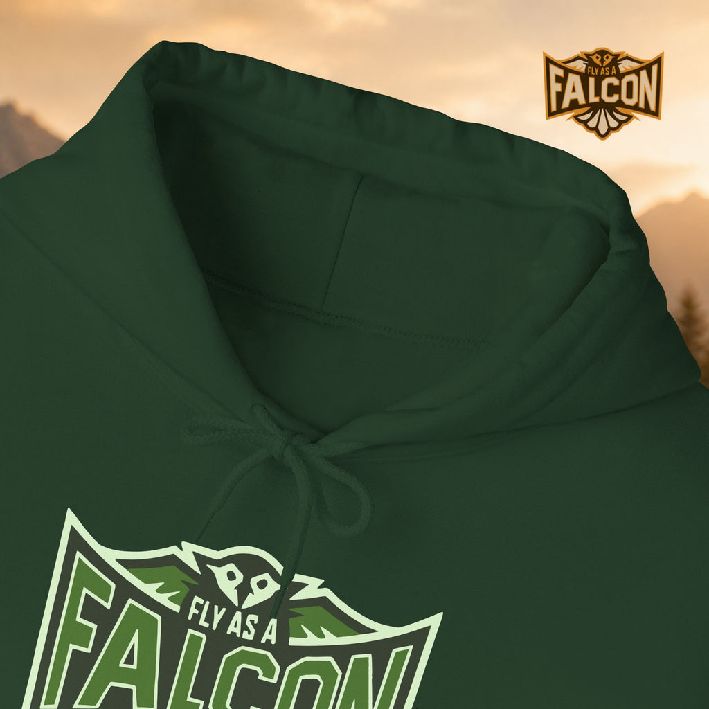 Fly As A Falcon Athletic Hoodie | Forest Ash