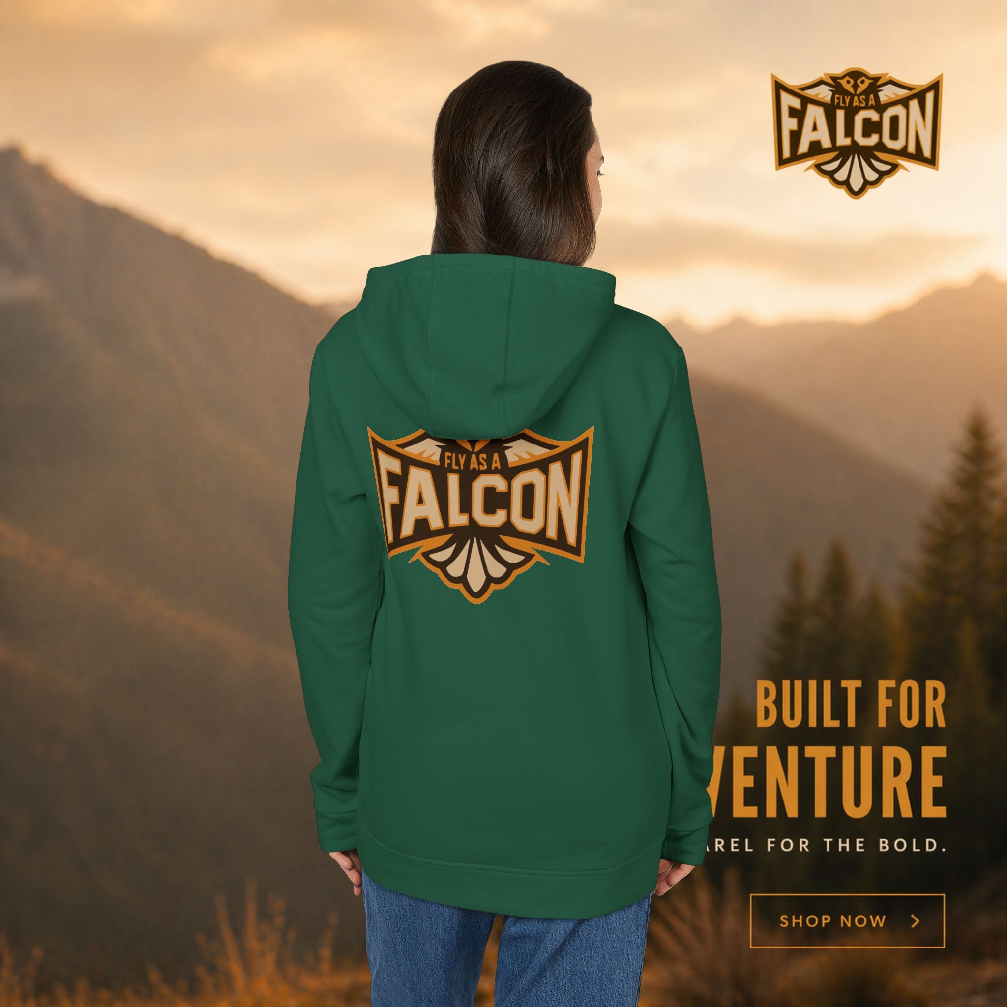 Fly As A Falcon Adidas Pullover Hoodie | Sepia