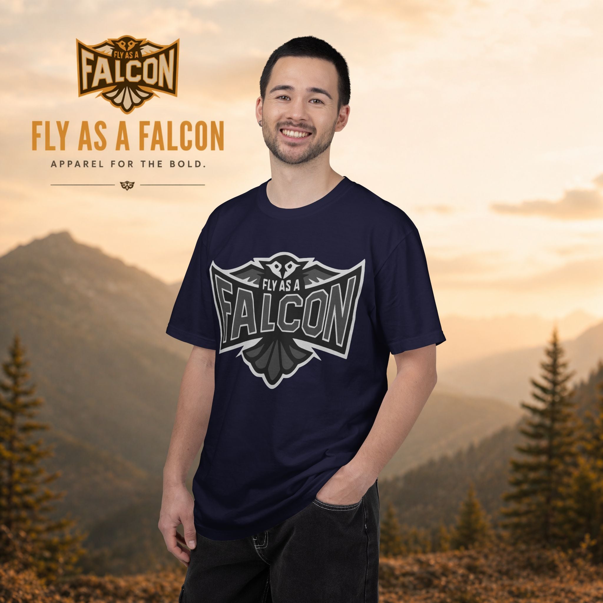Fly As A Falcon T-Shirt  |  Granite
