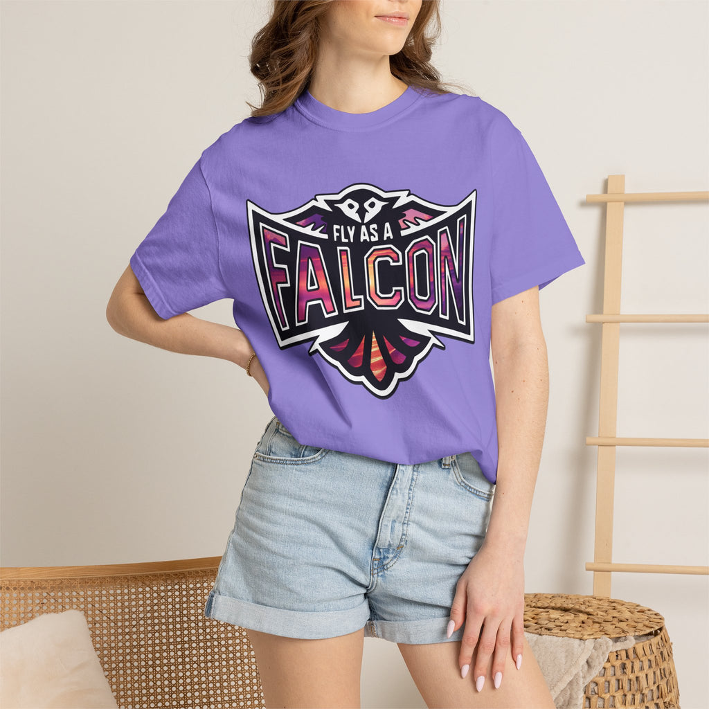 Fly As A Falcon Athletic Logo T-Shirt | Ocean Set