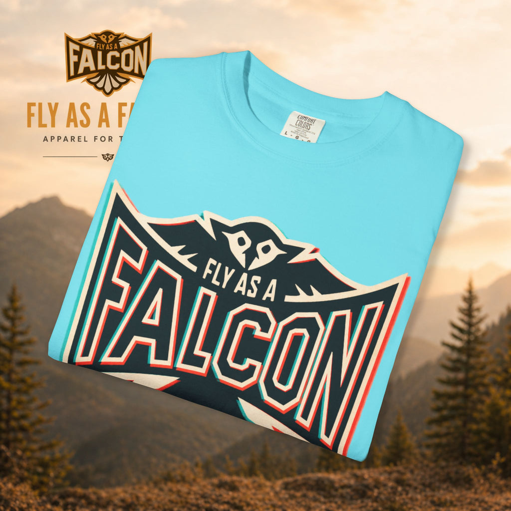 Fly As A Falcon Graphic T-Shirt | Retro 3D