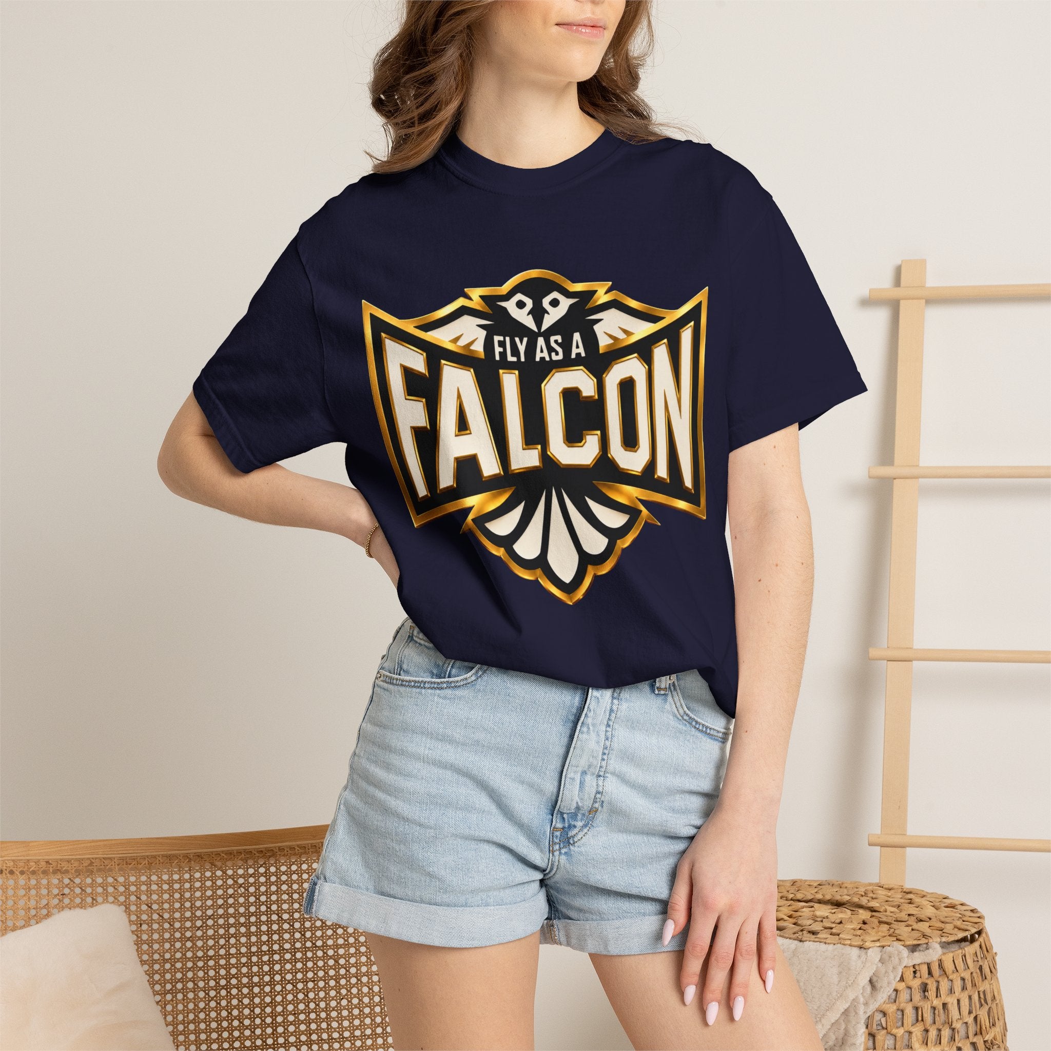 Fly As A Falcon Graphic T-Shirt | Black & Gold Collection 01