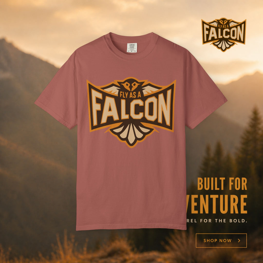 Fly As A Falcon T-Shirt | Sepia