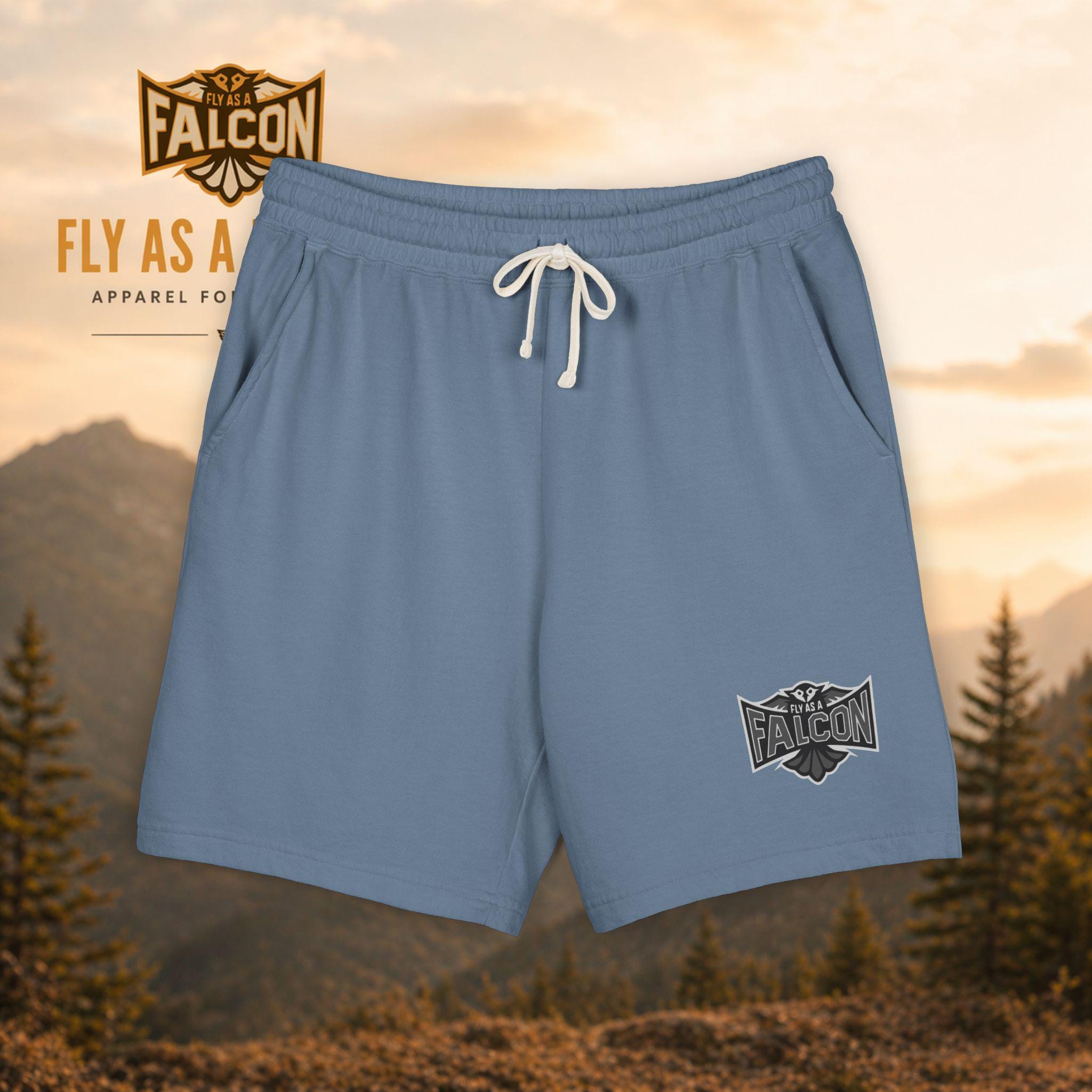 Fly As A Falcon Granite fleece sweat shorts main image