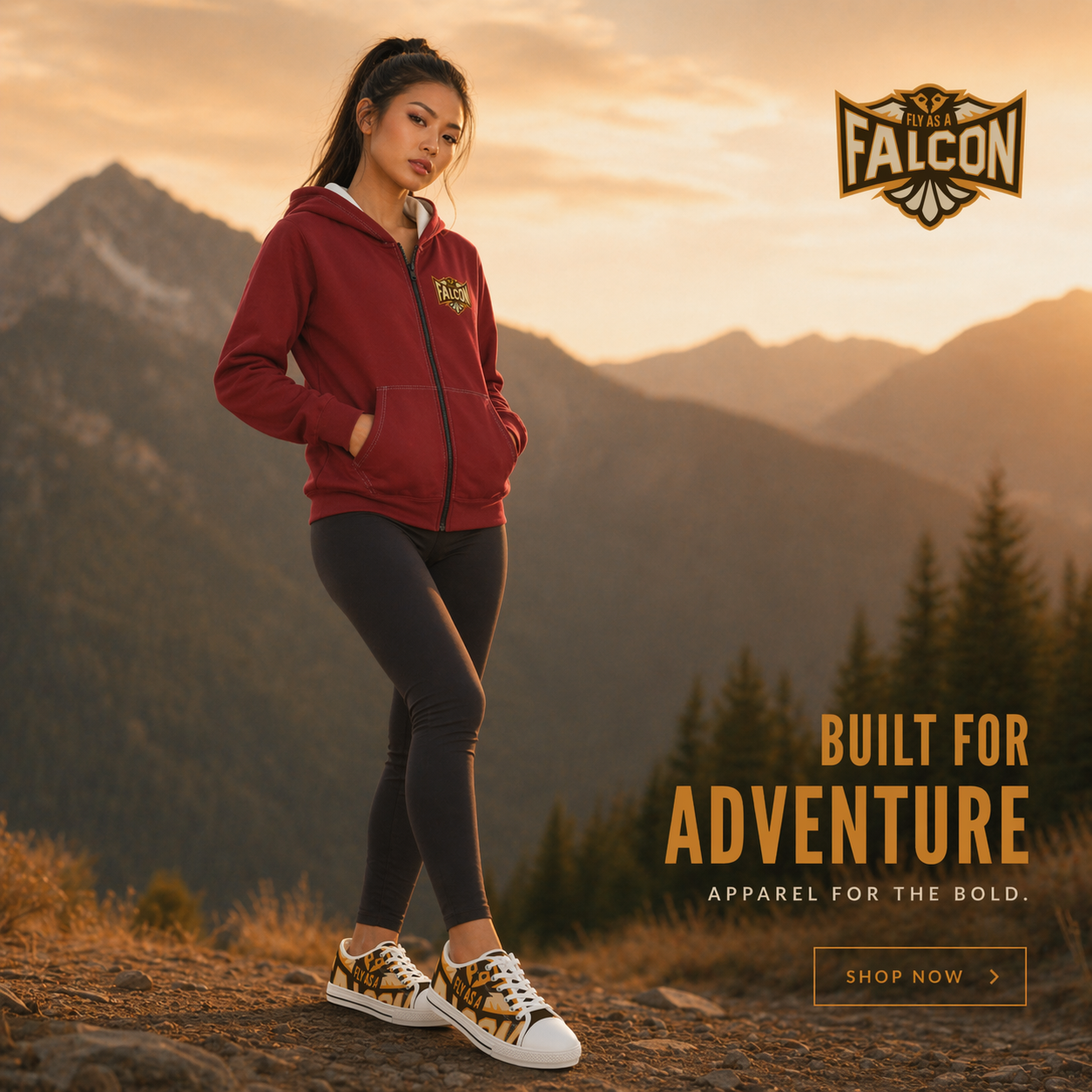 Fly As A Falcon Low Top Sneakers | Sepia