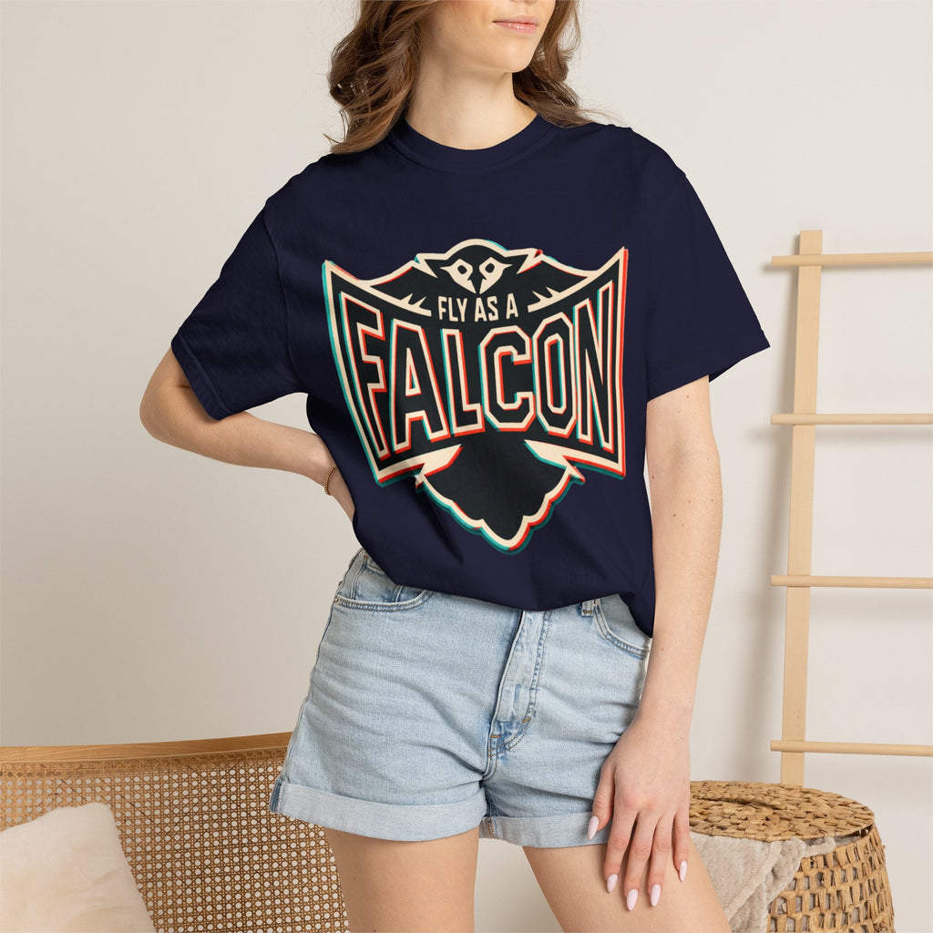 Fly As A Falcon Graphic T-Shirt | Retro 3D