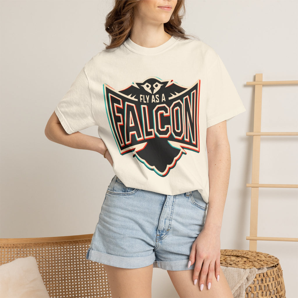 Fly As A Falcon Graphic T-Shirt | Retro 3D