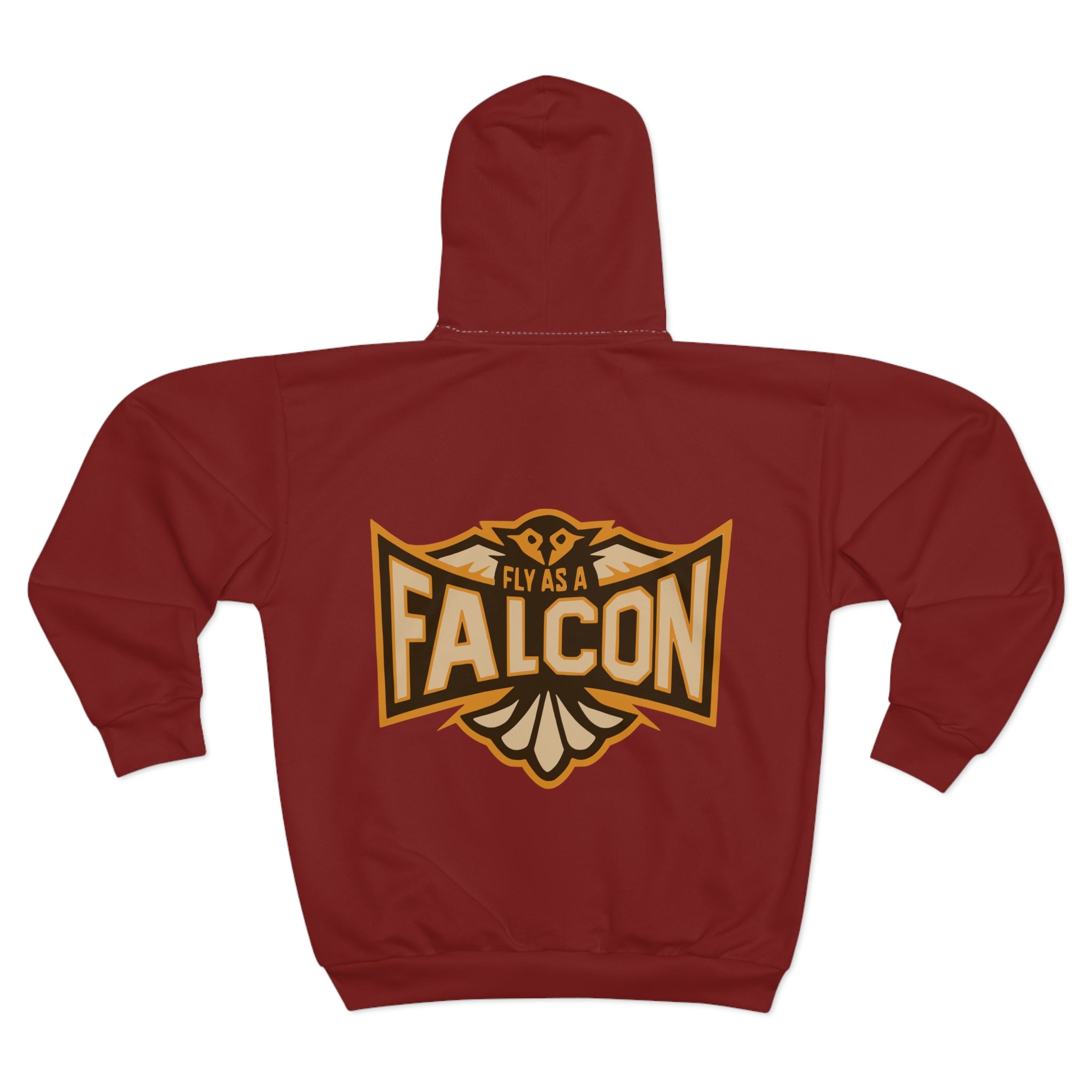 Fly As A Falcon Zip Hoodie | Sepia