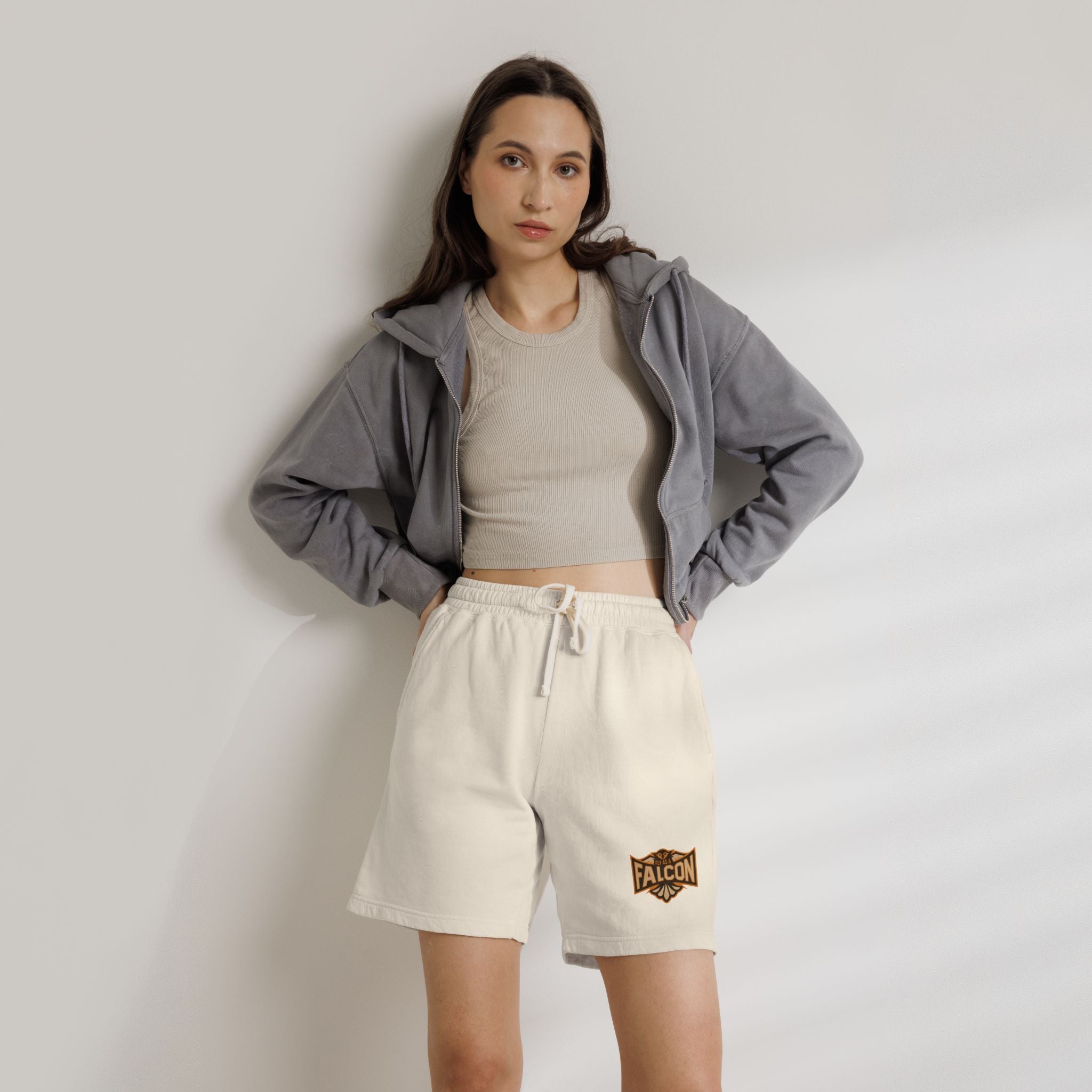 Fly As A Falcon Fleece Sweat Shorts | Sepia