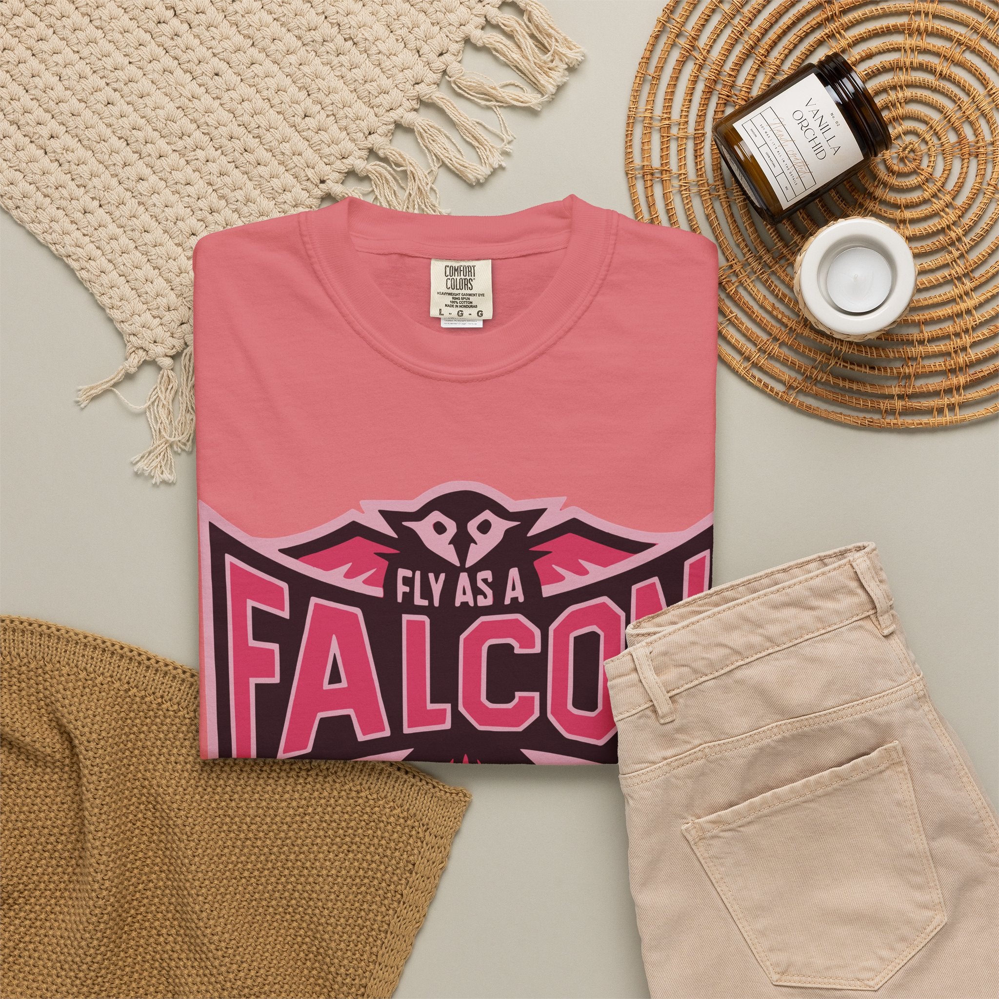Fly As A Falcon T-Shirt | Wild Rose