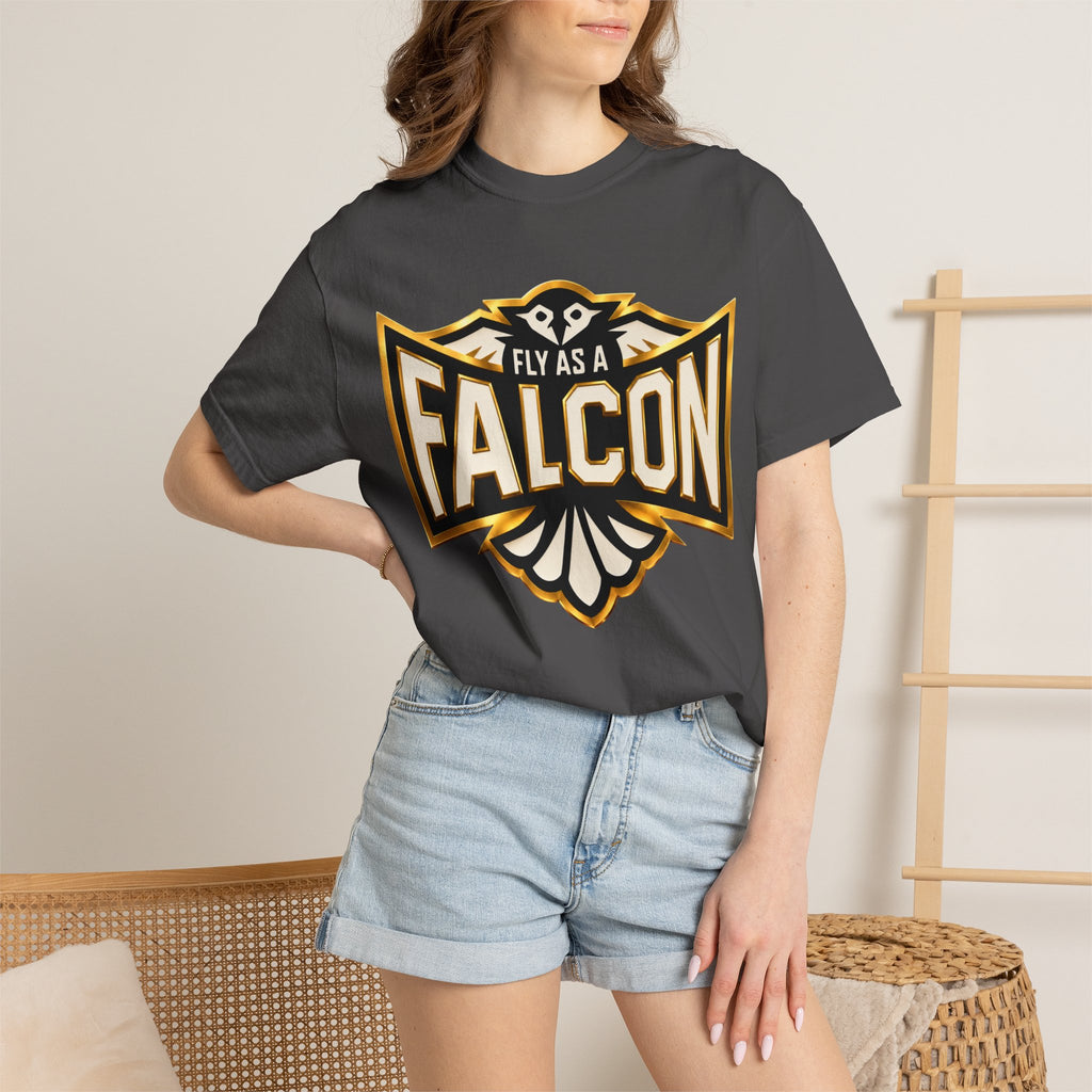 Fly As A Falcon Graphic T-Shirt | Black & Gold Collection 01