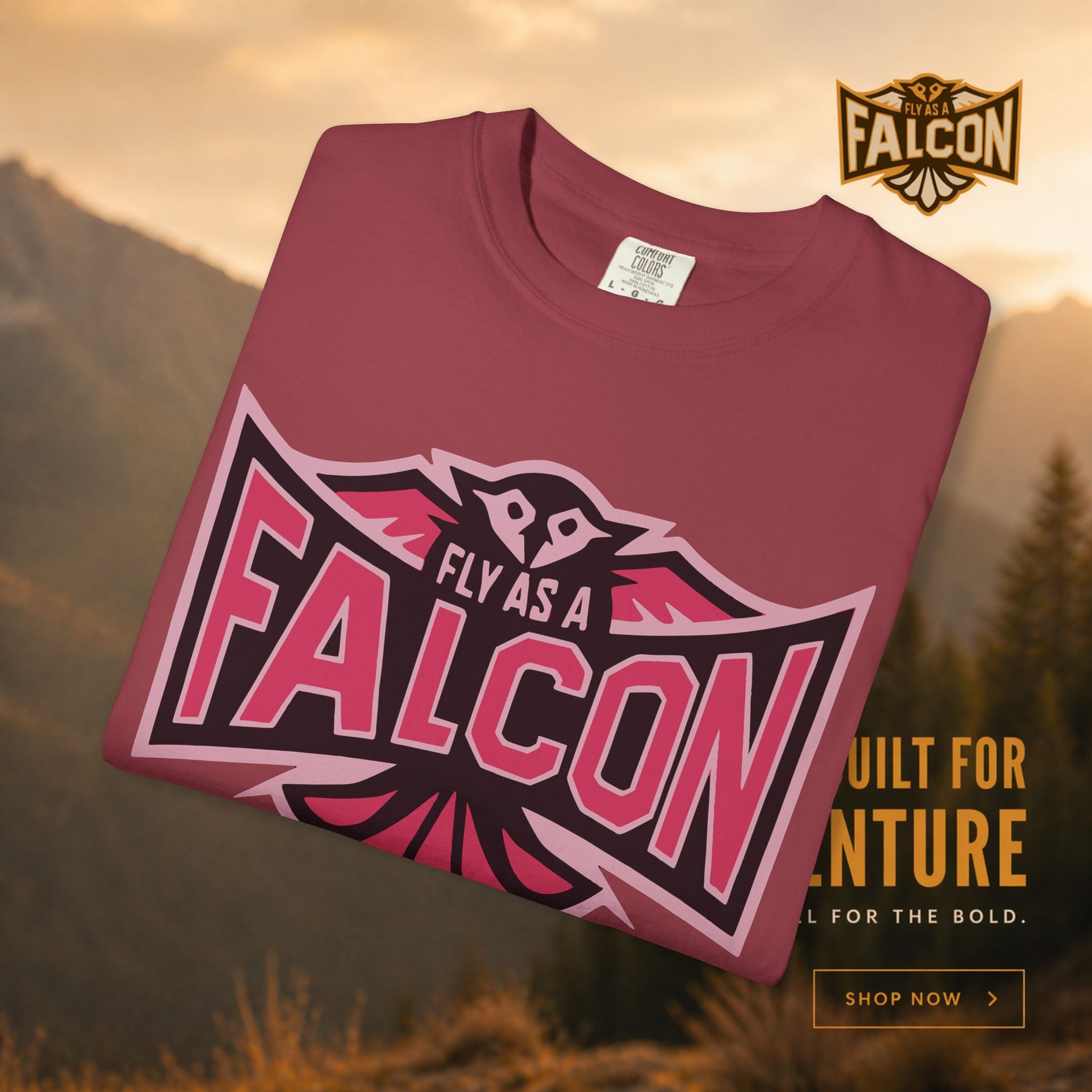 Fly As A Falcon T-Shirt | Wild Rose