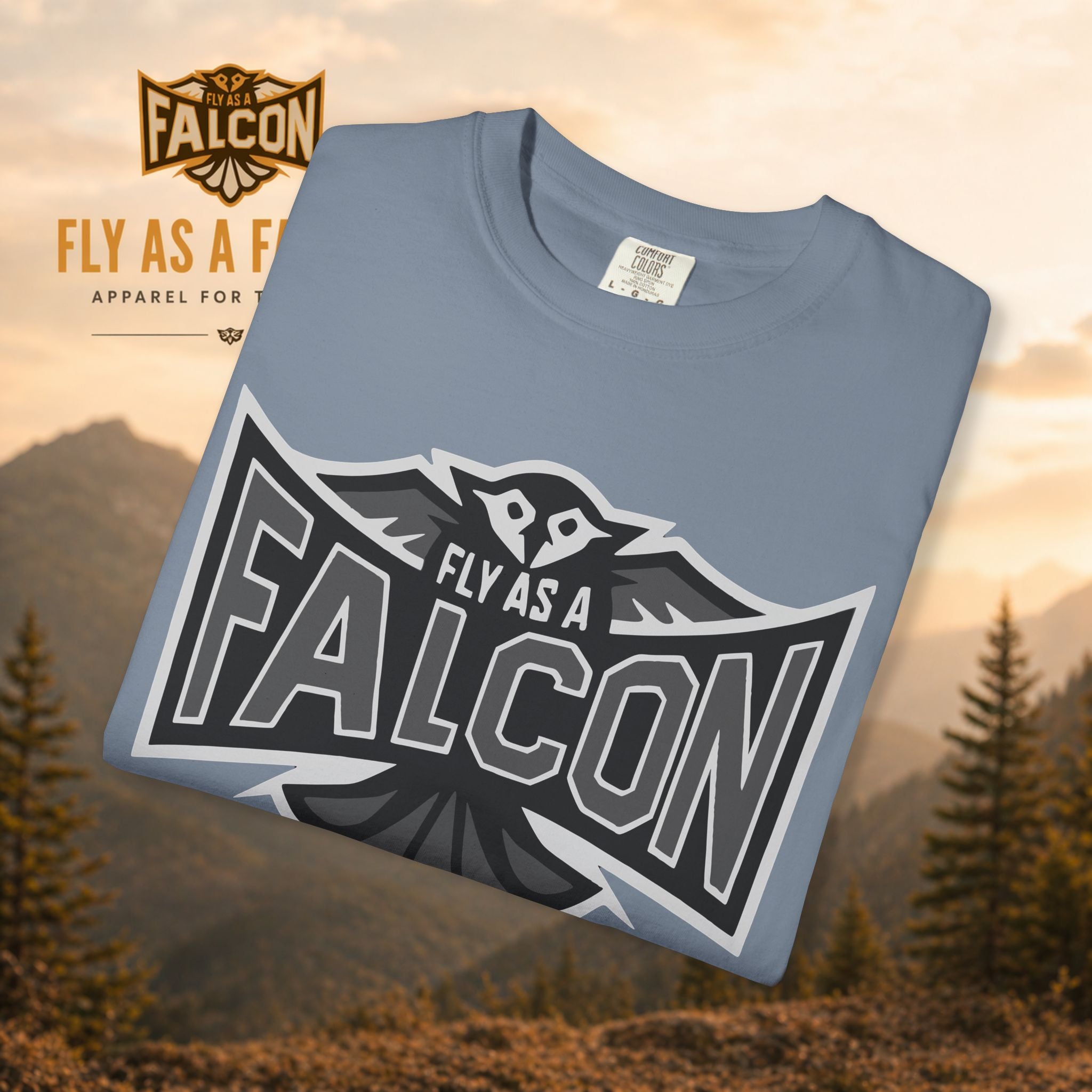 Fly As A Falcon T-Shirt  |  Granite