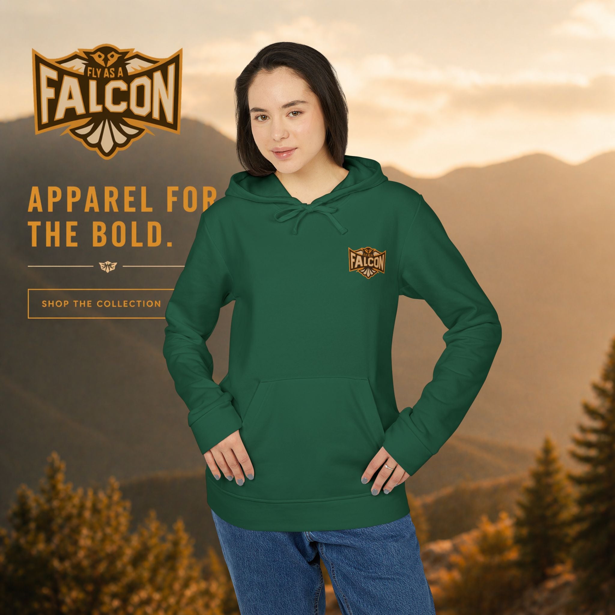 Fly As A Falcon Adidas Pullover Hoodie | Sepia