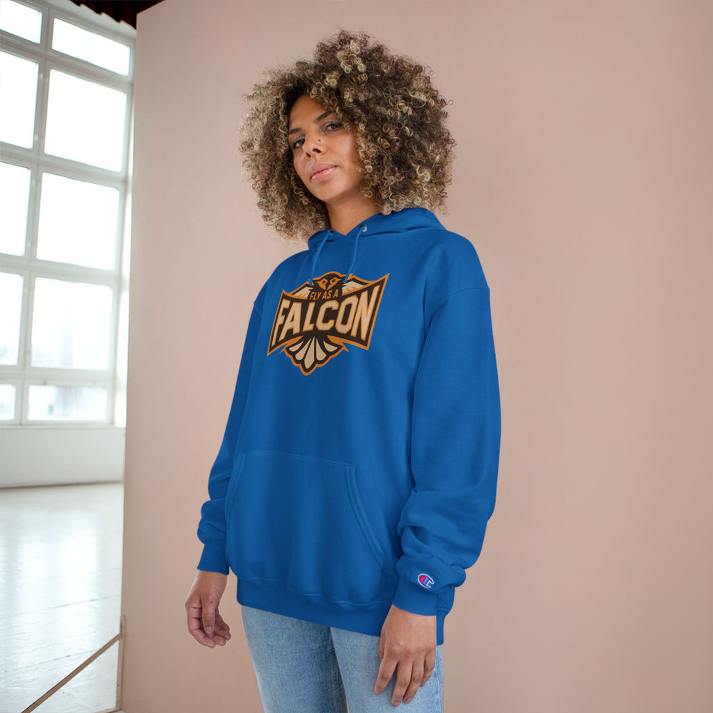 Fly As A Falcon Champion Hoodie | Sepia