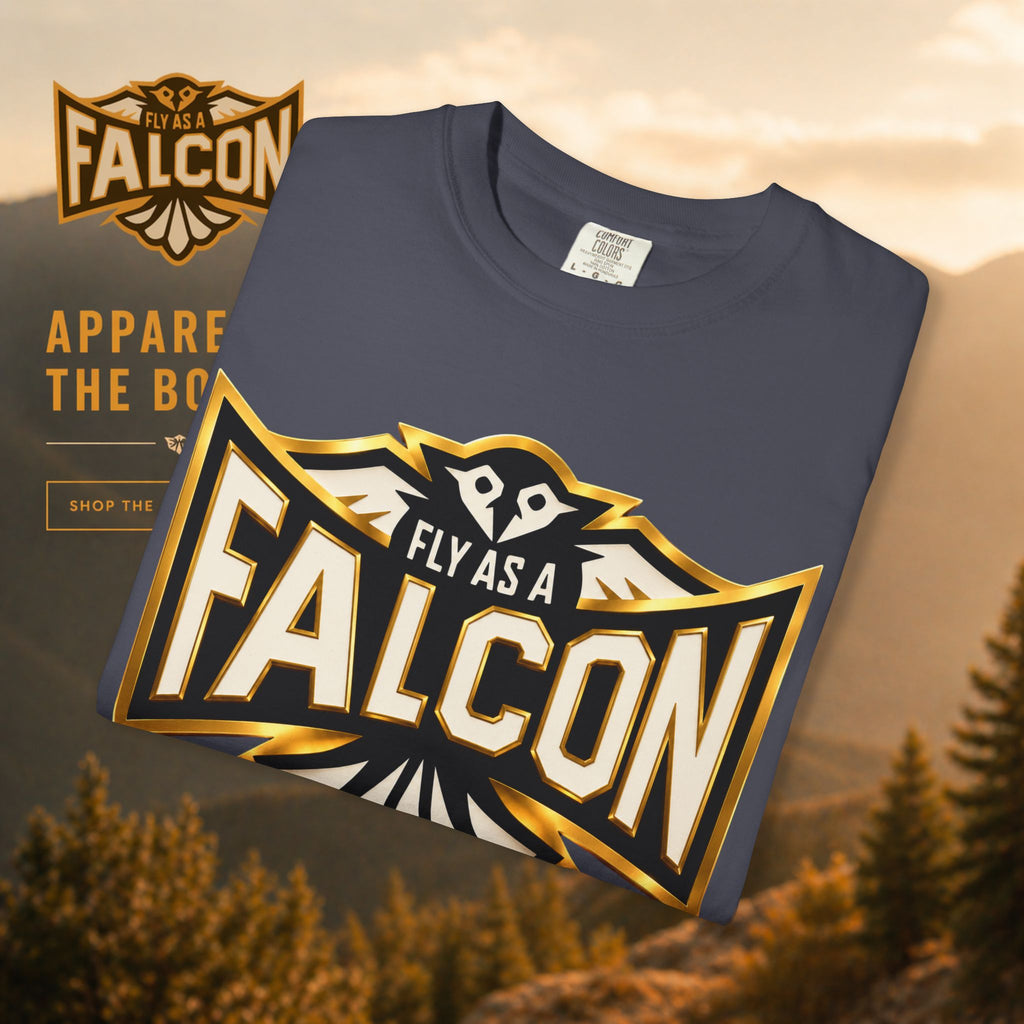 Fly As A Falcon Graphic T-Shirt | Black & Gold Collection 01