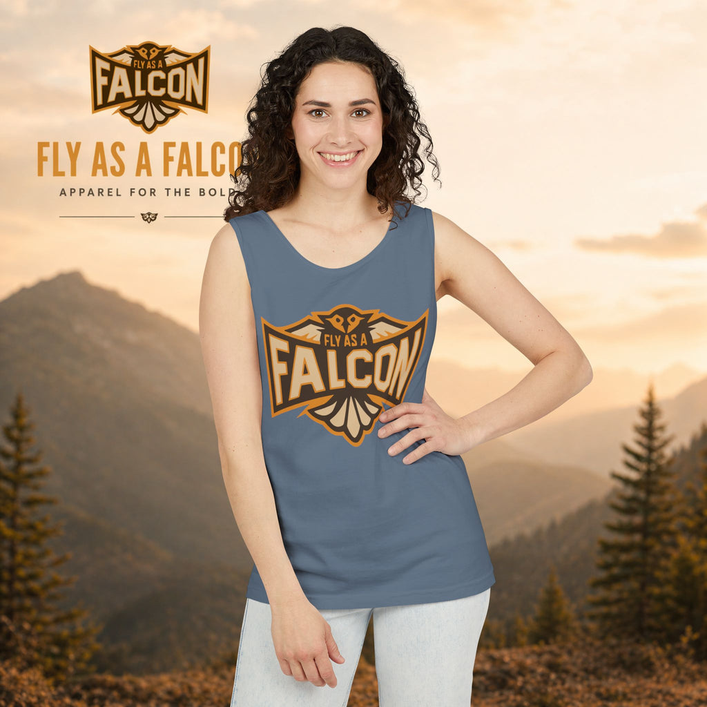 Fly As A Falcon Tank Top |  Sepia