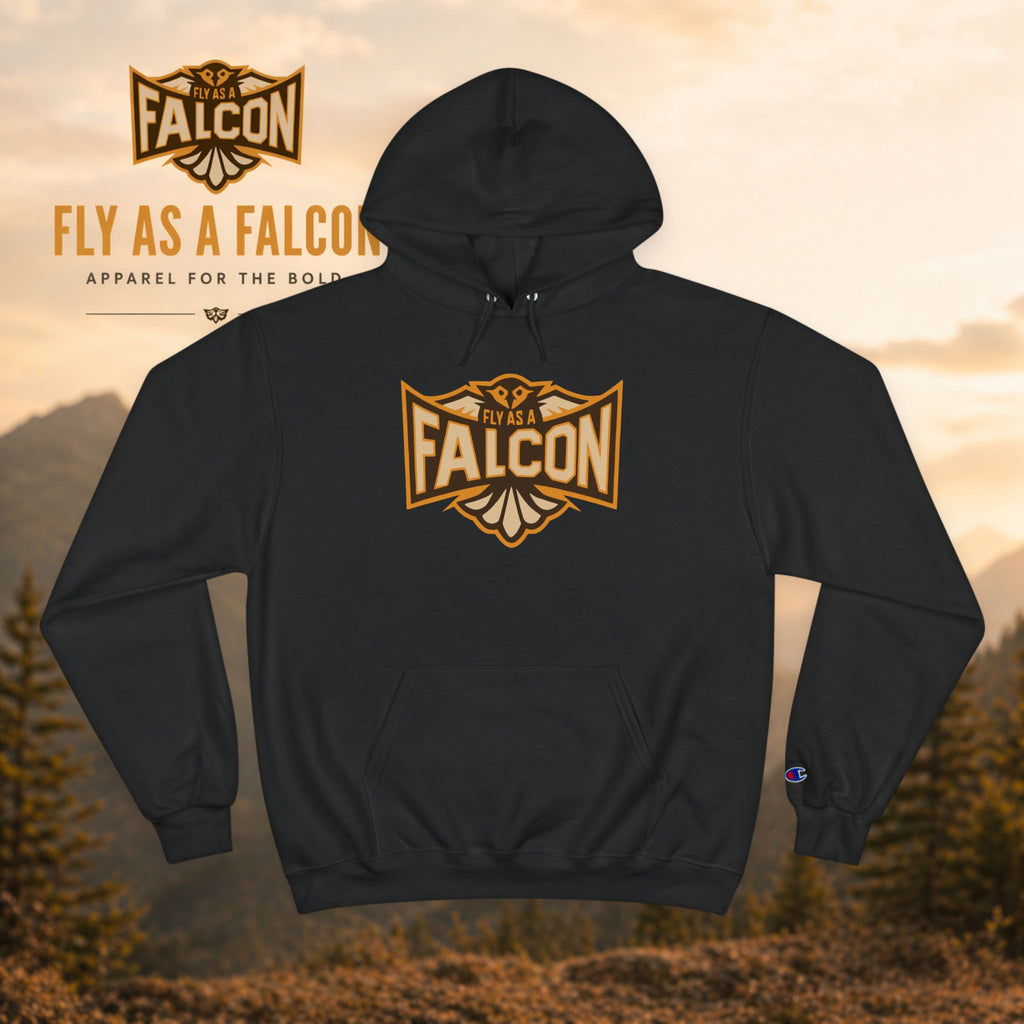 Fly As A Falcon Champion Hoodie | Sepia
