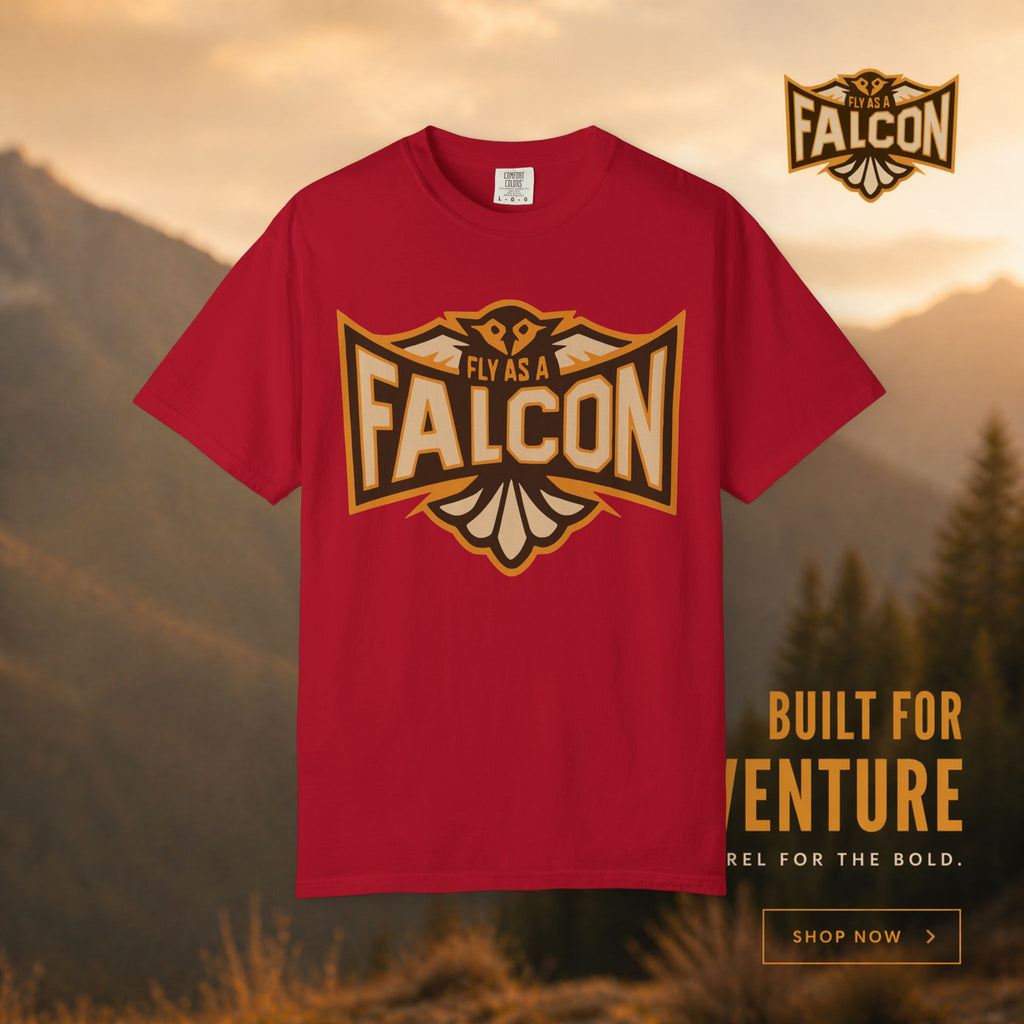 Fly As A Falcon T-Shirt | Sepia