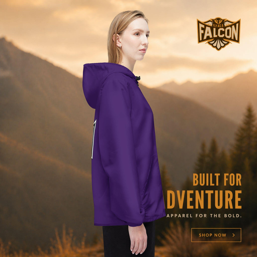 Fly As A Falcon Cosmos purple windbreaker jacket alternate view