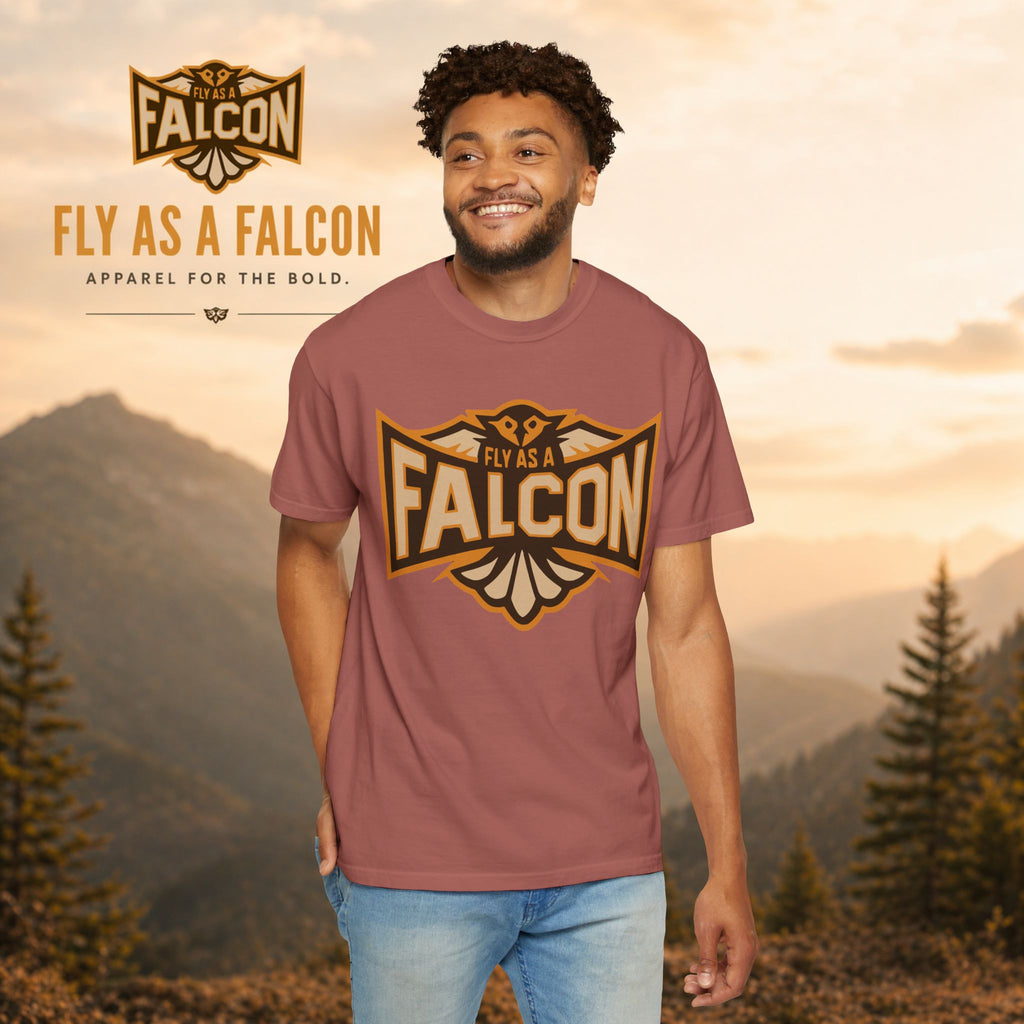 Fly As A Falcon T-Shirt | Sepia