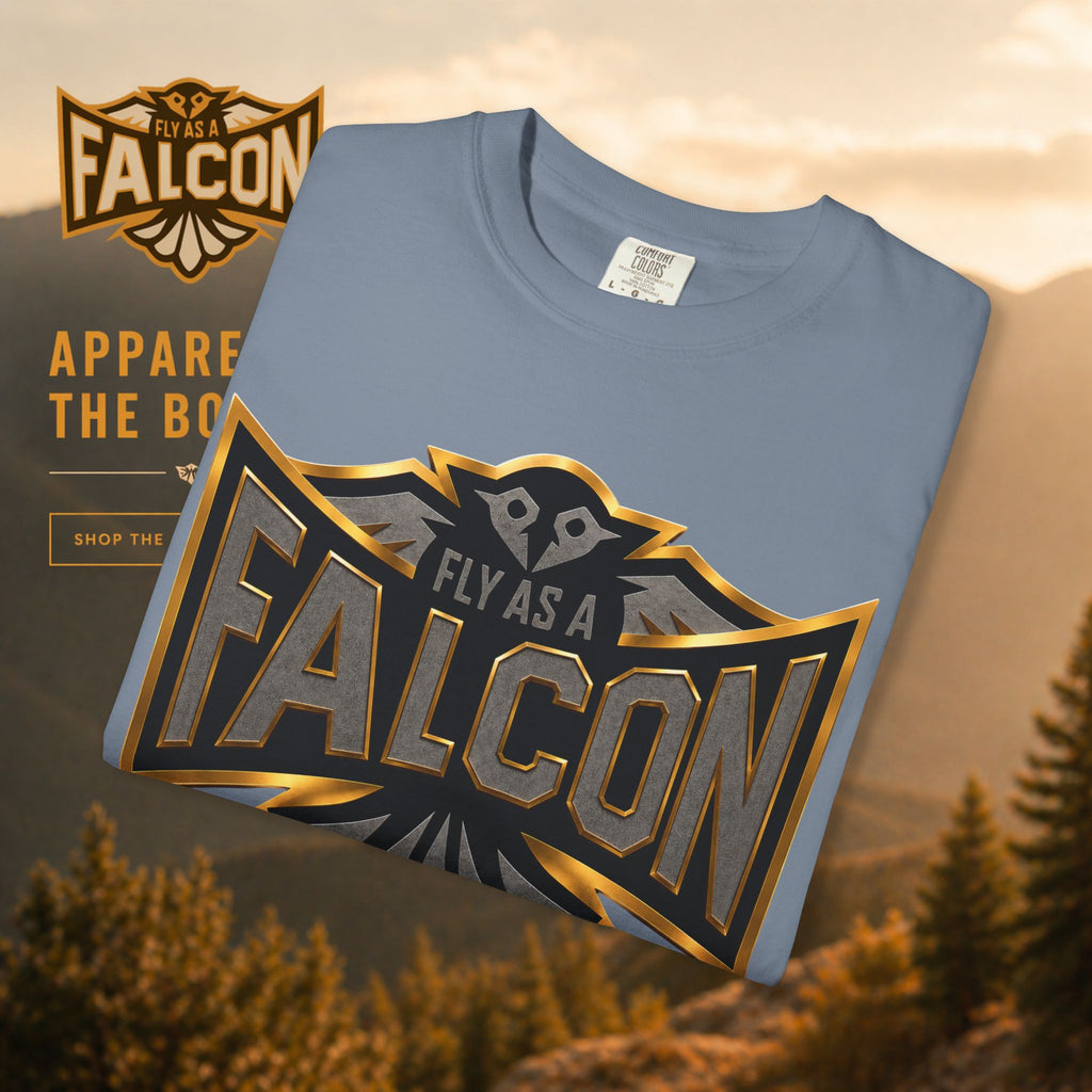 Fly As A Falcon Graphic T-Shirt | Black & Gold Collection 02