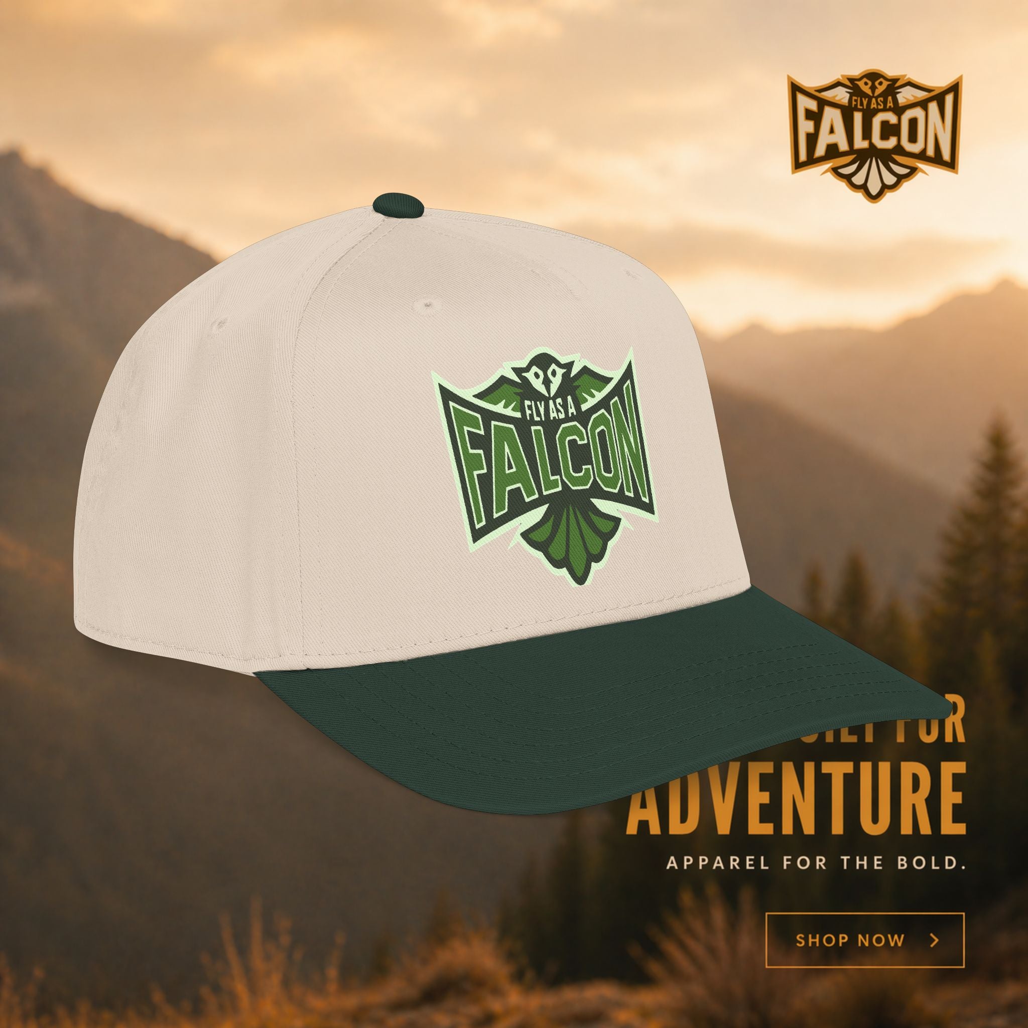Fly As A Falcon Baseball Cap | Forest Ash