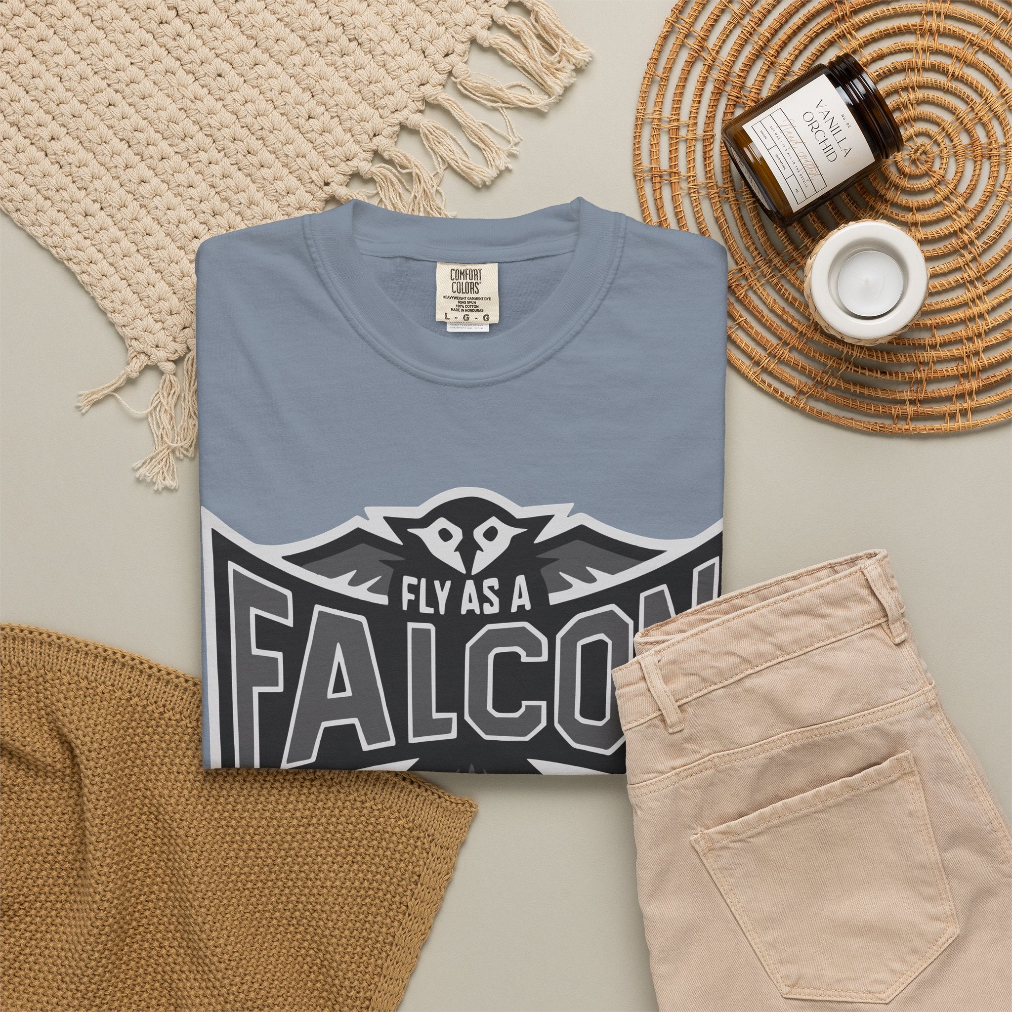 Fly As A Falcon T-Shirt  |  Granite