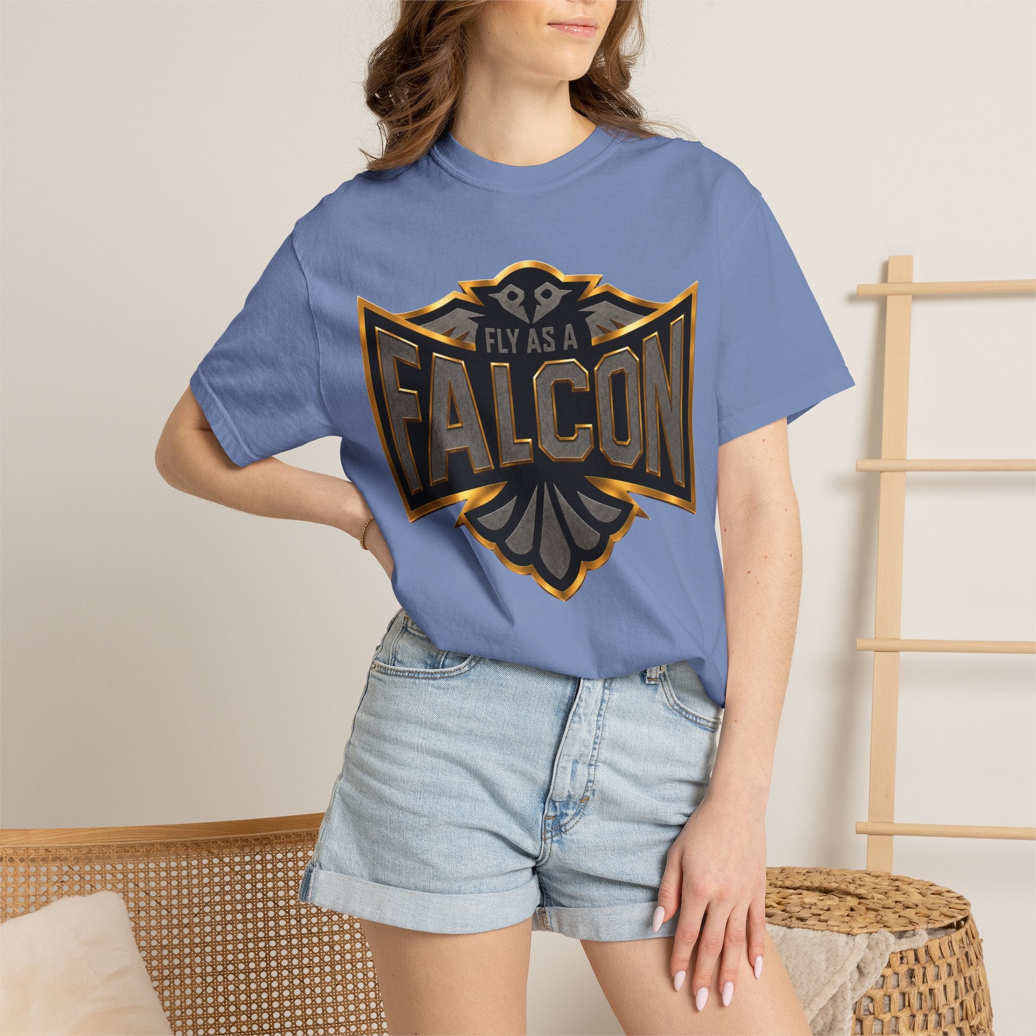 Fly As A Falcon Graphic T-Shirt | Black & Gold Collection 02