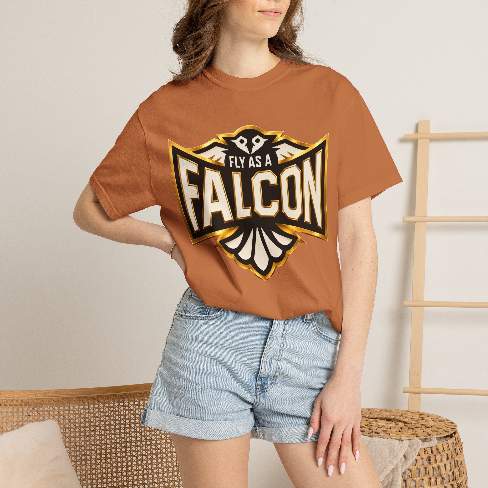 Fly As A Falcon Graphic T-Shirt | Black & Gold Collection 01