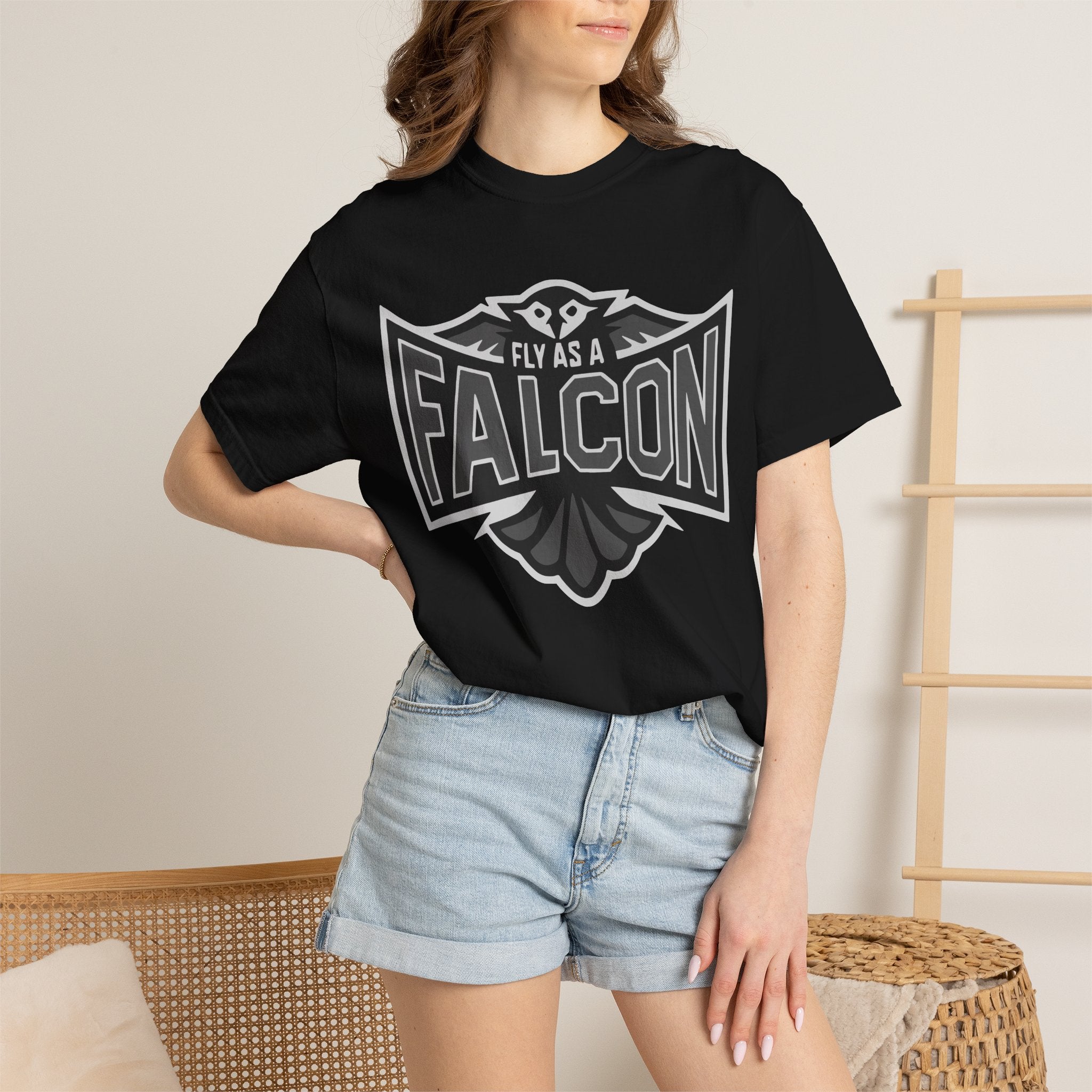 Fly As A Falcon T-Shirt  |  Granite