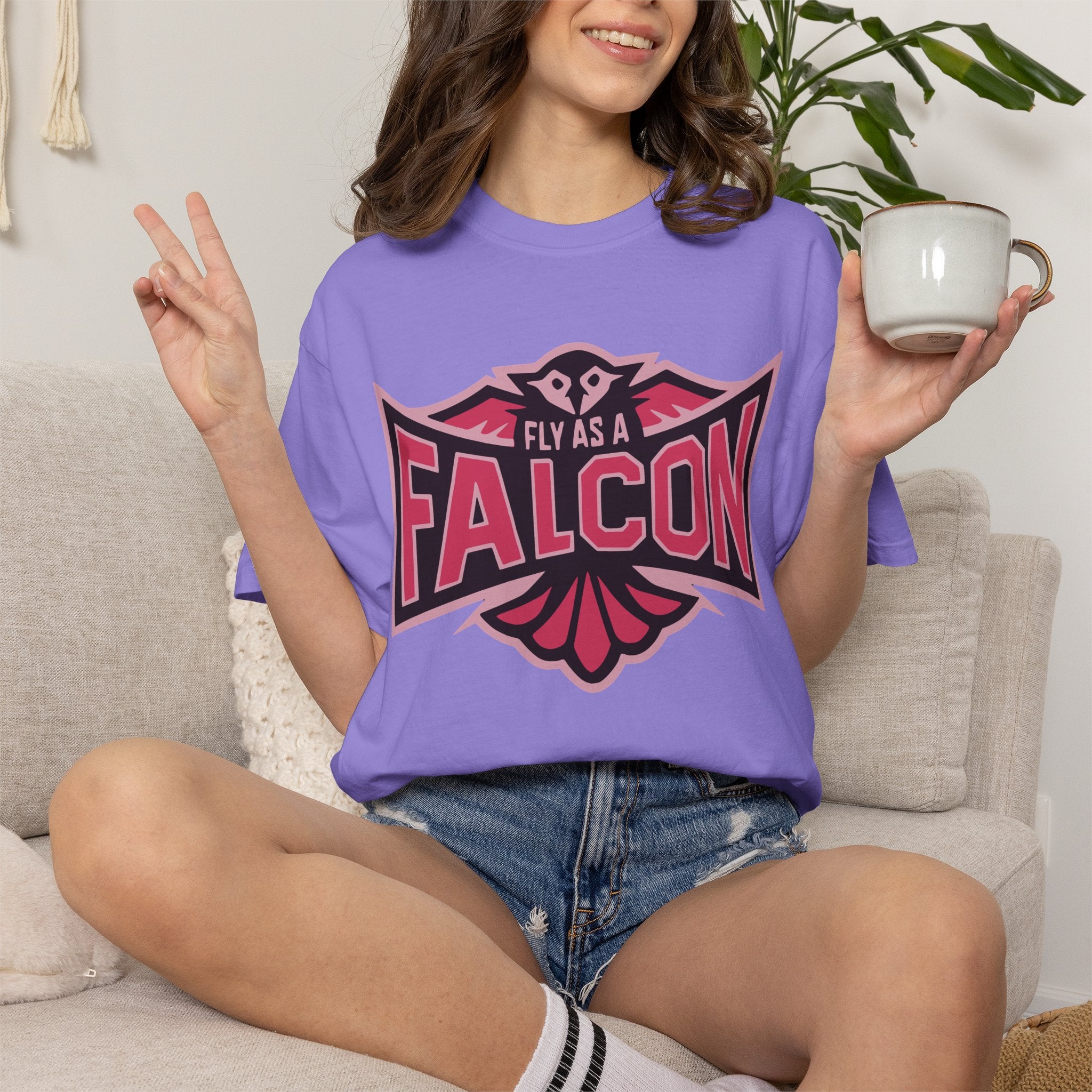 Fly As A Falcon T-Shirt | Wild Rose
