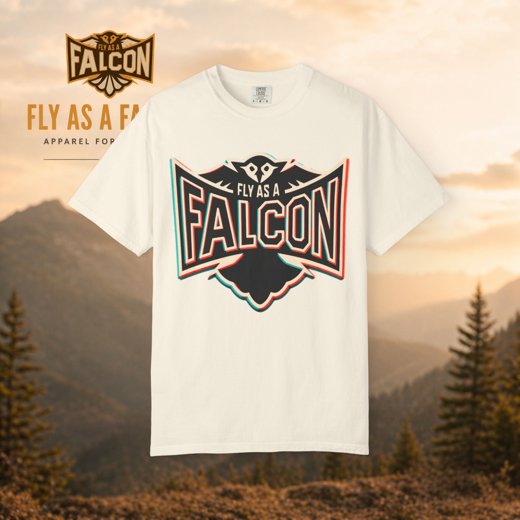 Fly As A Falcon Graphic T-Shirt | Retro 3D