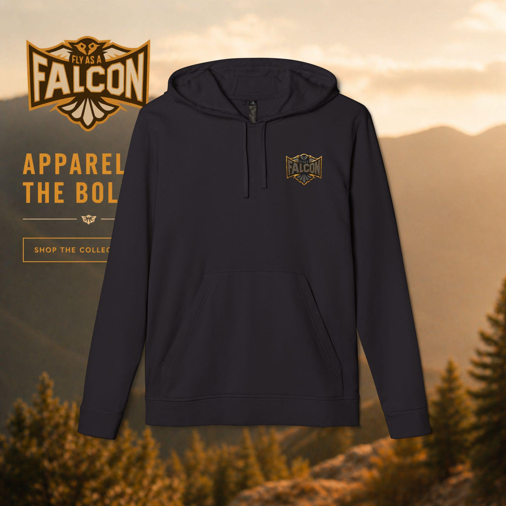 Fly As A Falcon Adidas Pullover Hoodie Black and Gold Collection 02 alternate view