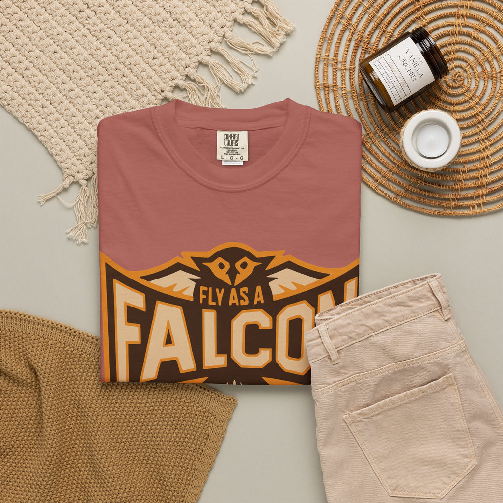 Fly As A Falcon T-Shirt | Sepia