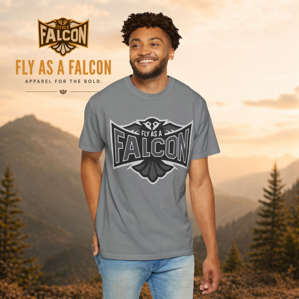 Fly As A Falcon T-Shirt  |  Granite
